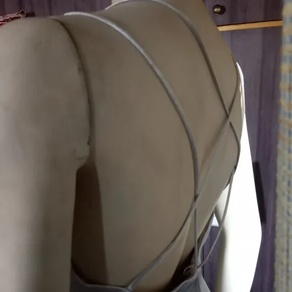 H&M Sexy Silver Satin Slip Camisole Asymmetric Dress - S - Picture 5 of 9